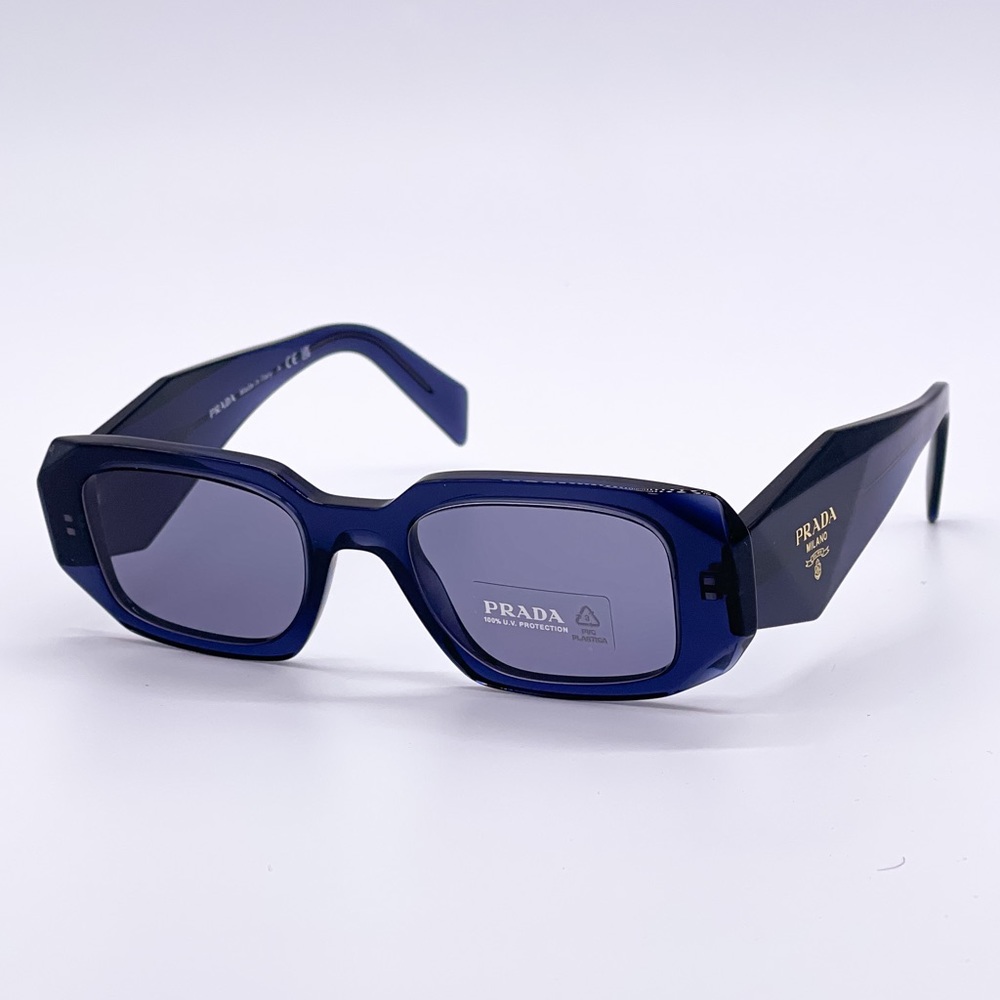 NEW PRADA UNISEX SUNGLASSES PR17WS BLUE EYEWEAR PRADA SPR 17W 08Q420 - Picture 1 of 10